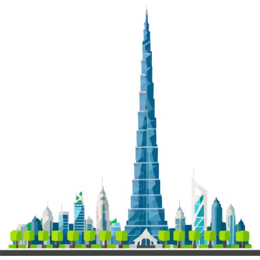 Burç Halife Dubai 'deki en uzun gökdelendir, modern mimari ve lüks sergilenmektedir..