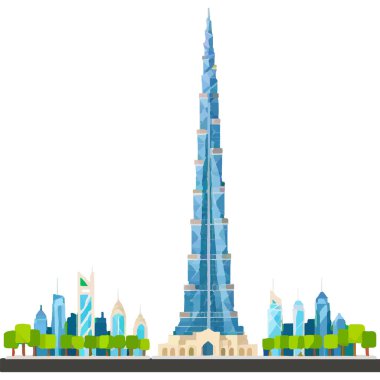 Burç Halife Dubai 'deki en uzun gökdelendir, modern mimari ve lüks sergilenmektedir..