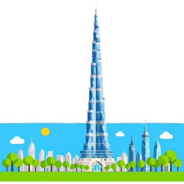 Burç Halife Dubai 'deki en uzun gökdelendir, modern mimari ve lüks sergilenmektedir..