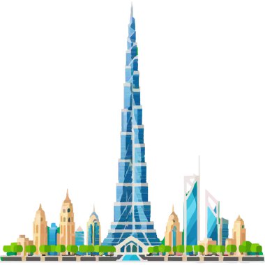 Burç Halife Dubai 'deki en uzun gökdelendir, modern mimari ve lüks sergilenmektedir..