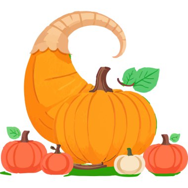 Cornucopia, genellikle Şükran Günü kutlamalarıyla ilişkilendirilen bolluk ve refahı temsil eder..