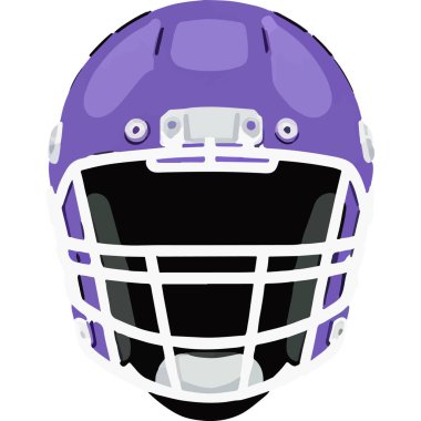 A sturdy football helmet designed to provide protection during intense sports matches. clipart