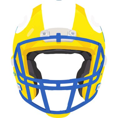 Yoğun spor karşılaşmalarında koruma sağlamak için tasarlanmış sağlam bir futbol kaskı..