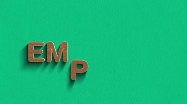 Empati sembolü. Kavramsal sözcükler empati dur hareketi ve ahşap metin animasyonu ortaya çıkarır