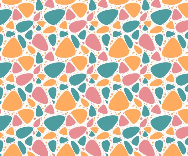 Şirin küçük soyut geometrik şekiller, kumaş, tekstil, giysi, ambalaj kağıdı, kapak, pankart, ev dekoru, soyut arkaplan, vektör illüstrasyonu için kusursuz desen