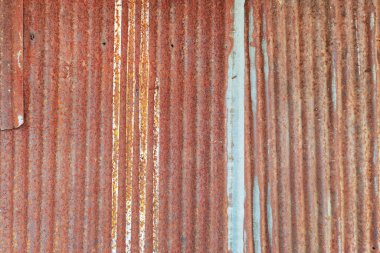 Eski çinko yüzey arkaplanı veya paslı teneke çatı arkaplanı