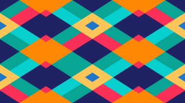 Skeuomorfik tasarım renkli dijital sanat canlı renkler geometrik şekiller ve arkaplan kağıdı için bir ızgara düzeninde düzenlenmiş soyut desenler