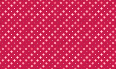 Kırmızı ve Pembe - Kırmızı ve Pembe Geometrik Şekillerin Kusursuz Desenli Tek Renkli Senfonisi