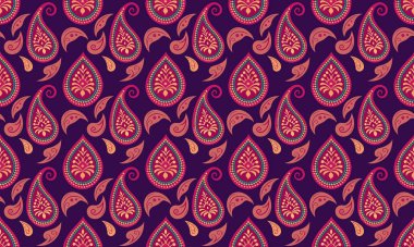 Paisley Paradise Geometrik Şekilleri Duvar Kağıdı Arkaplanı İçin Kusursuz Desen