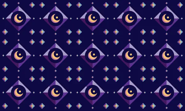 stock image Mystic Moon Geometric Shapes Seamless Pattern for Wallpaper Background