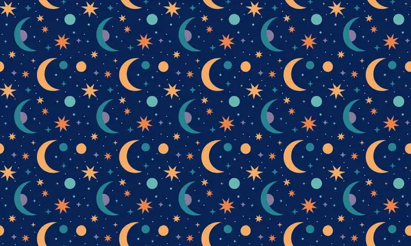 stock image Celestial Skies Geometric Shapes Seamless Pattern for Wallpaper Background