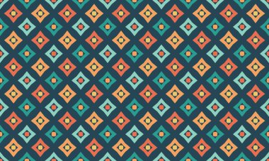 Teal Green Geometrik Şekiller Duvar Kağıdı Arkaplanı için Kusursuz Desen