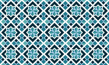 Ocean Breeze Geometric Shapes Seamless Pattern for Wallpaper Background clipart