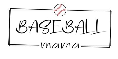 Beyzbol annesi anne vektör çizim işareti