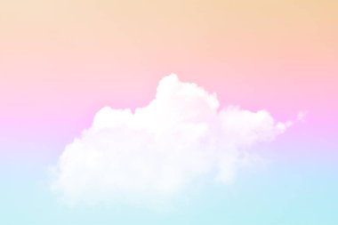 Bulut ve gökyüzü pastel renkli bir arka plan ve duvar kağıdı, soyut gökyüzü arkaplanı tatlı renklerde..