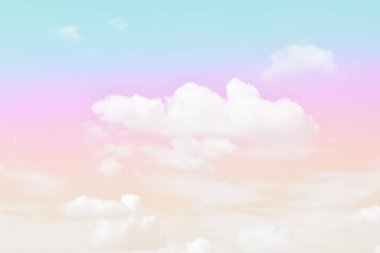 Bulut ve gökyüzü pastel renkli bir arka plan ve duvar kağıdı, soyut gökyüzü arkaplanı tatlı renklerde..
