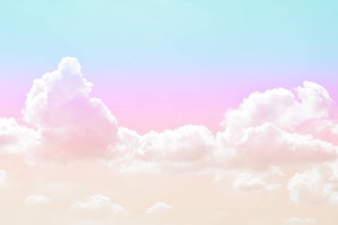 Bulut ve gökyüzü pastel renkli bir arka plan ve duvar kağıdı, soyut gökyüzü arkaplanı tatlı renklerde..