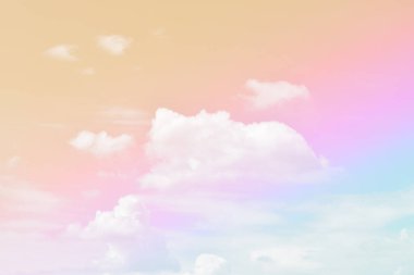 Bulut ve gökyüzü pastel renkli bir arka plan ve duvar kağıdı, soyut gökyüzü arkaplanı tatlı renklerde..