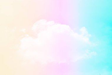 Bulut ve gökyüzü pastel renkli bir arka plan ve duvar kağıdı, soyut gökyüzü arkaplanı tatlı renklerde..