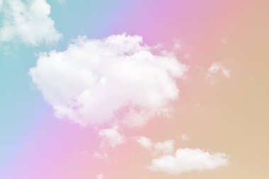 Bulut ve gökyüzü pastel renkli bir arka plan ve duvar kağıdı, soyut gökyüzü arkaplanı tatlı renklerde..