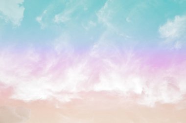 Bulut ve gökyüzü pastel renkli bir arka plan ve duvar kağıdı, soyut gökyüzü arkaplanı tatlı renklerde..