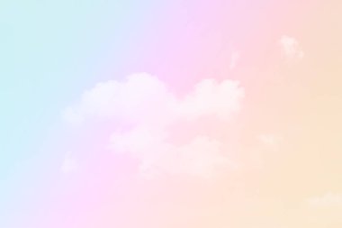 Bulut ve gökyüzü pastel renkli bir arka plan ve duvar kağıdı, soyut gökyüzü arkaplanı tatlı renklerde..
