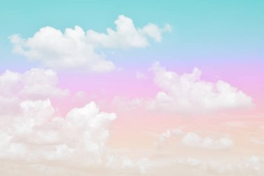 Bulut ve gökyüzü pastel renkli bir arka plan ve duvar kağıdı, soyut gökyüzü arkaplanı tatlı renklerde..