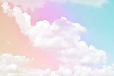 Bulut ve gökyüzü pastel renkli bir arka plan ve duvar kağıdı, soyut gökyüzü arkaplanı tatlı renklerde..