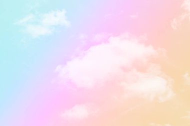 Bulut ve gökyüzü pastel renkli bir arka plan ve duvar kağıdı, soyut gökyüzü arkaplanı tatlı renklerde..