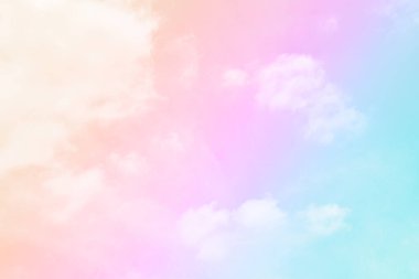 Bulut ve gökyüzü pastel renkli bir arka plan ve duvar kağıdı, soyut gökyüzü arkaplanı tatlı renklerde..