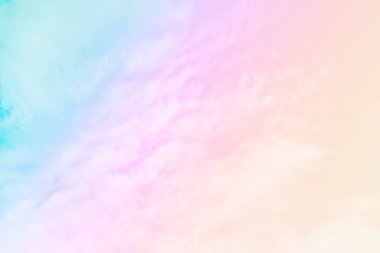 Bulut ve gökyüzü pastel renkli bir arka plan ve duvar kağıdı, soyut gökyüzü arkaplanı tatlı renklerde..