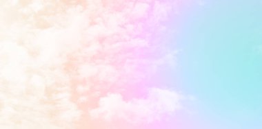 Bulut ve gökyüzü pastel renkli bir arka plan ve duvar kağıdı, soyut gökyüzü arkaplanı tatlı renklerde..