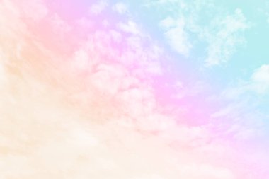 Bulut ve gökyüzü pastel renkli bir arka plan ve duvar kağıdı, soyut gökyüzü arkaplanı tatlı renklerde..