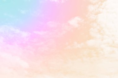 Cloud and sky with a pastel colored background and wallpaper, abstract sky background in sweet color. clipart