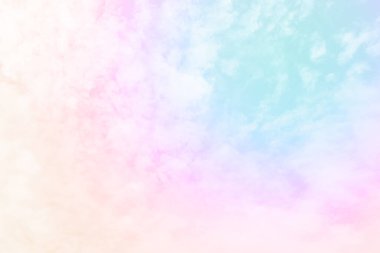 Bulut ve gökyüzü pastel renkli bir arka plan ve duvar kağıdı, soyut gökyüzü arkaplanı tatlı renklerde..