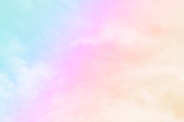 Bulut ve gökyüzü pastel renkli bir arka plan ve duvar kağıdı, soyut gökyüzü arkaplanı tatlı renklerde..