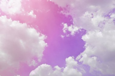 Bright Purple and Pink Sky and beautiful clouds with abstract colored background and wallpaper. clipart