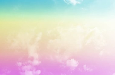 Bulut ve gökyüzü pastel renkli bir arka plan ve duvar kağıdı, soyut gökyüzü arkaplanı tatlı renklerde..