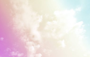 Bulut ve gökyüzü pastel renkli bir arka plan ve duvar kağıdı, soyut gökyüzü arkaplanı tatlı renklerde..