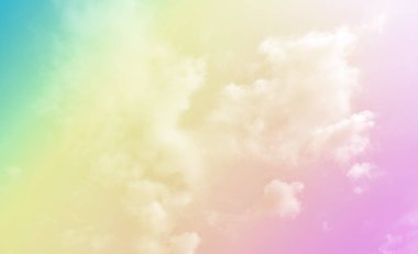 Bulut ve gökyüzü pastel renkli bir arka plan ve duvar kağıdı, soyut gökyüzü arkaplanı tatlı renklerde..