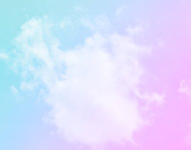 Bulut ve gökyüzü pastel renkli bir arka plan ve duvar kağıdı, soyut gökyüzü arkaplanı tatlı renklerde..