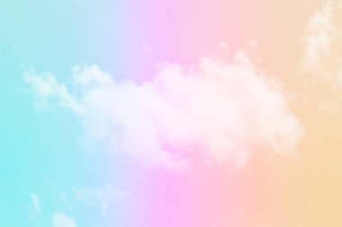 Bulut ve gökyüzü pastel renkli bir arka plan ve duvar kağıdı, soyut gökyüzü arkaplanı tatlı renklerde..