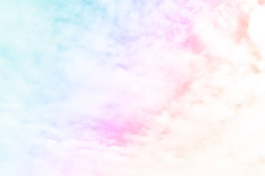 Bulut ve gökyüzü pastel renkli bir arka plan ve duvar kağıdı, soyut gökyüzü arkaplanı tatlı renklerde..