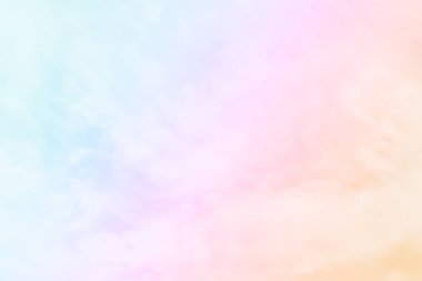 Bulut ve gökyüzü pastel renkli bir arka plan ve duvar kağıdı, soyut gökyüzü arkaplanı tatlı renklerde..