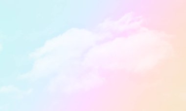 Bulut ve gökyüzü pastel renkli bir arka plan ve duvar kağıdı, soyut gökyüzü arkaplanı tatlı renklerde..