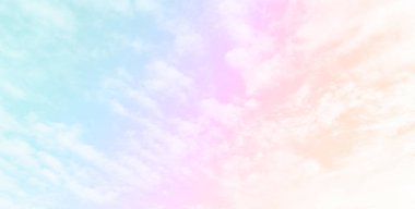 Bulut ve gökyüzü pastel renkli bir arka plan ve duvar kağıdı, soyut gökyüzü arkaplanı tatlı renklerde..