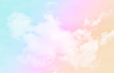 Bulut ve gökyüzü pastel renkli bir arka plan ve duvar kağıdı, soyut gökyüzü arkaplanı tatlı renklerde..