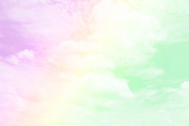 Bulut ve gökyüzü pastel renkli bir arka plan ve duvar kağıdı, soyut gökyüzü arkaplanı tatlı renklerde..