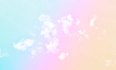 Bulut ve gökyüzü pastel renkli bir arka plan ve duvar kağıdı, soyut gökyüzü arkaplanı tatlı renklerde..