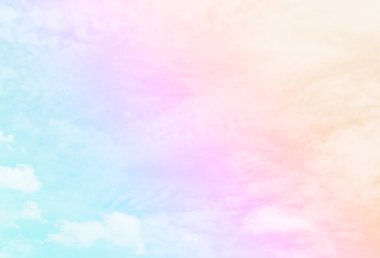 Bulut ve gökyüzü pastel renkli bir arka plan ve duvar kağıdı, soyut gökyüzü arkaplanı tatlı renklerde..